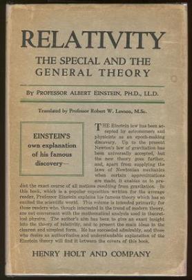 The original 1920 English publication of Einstien's paper on relativity